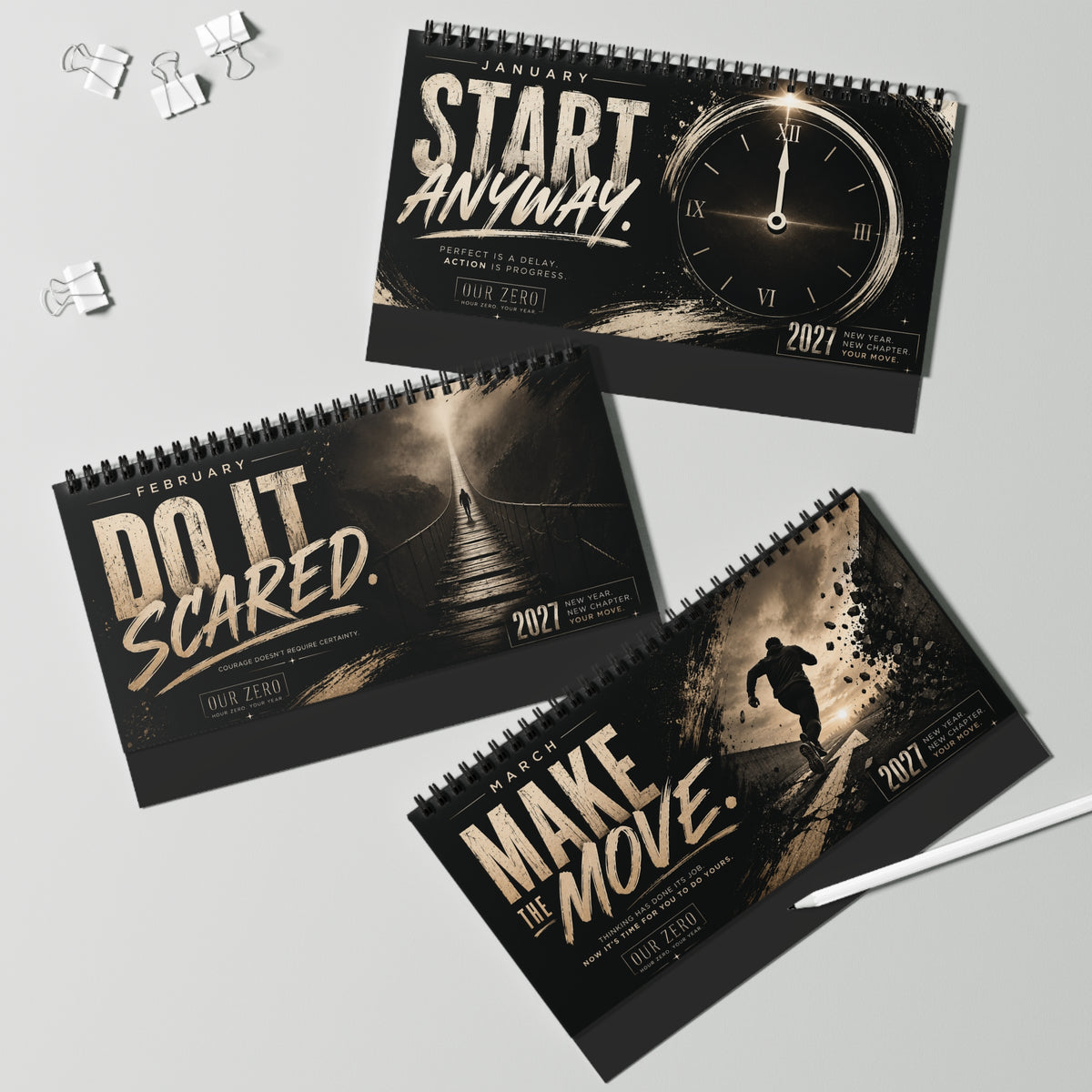 2027 0ur Zer0 Desk Calendar